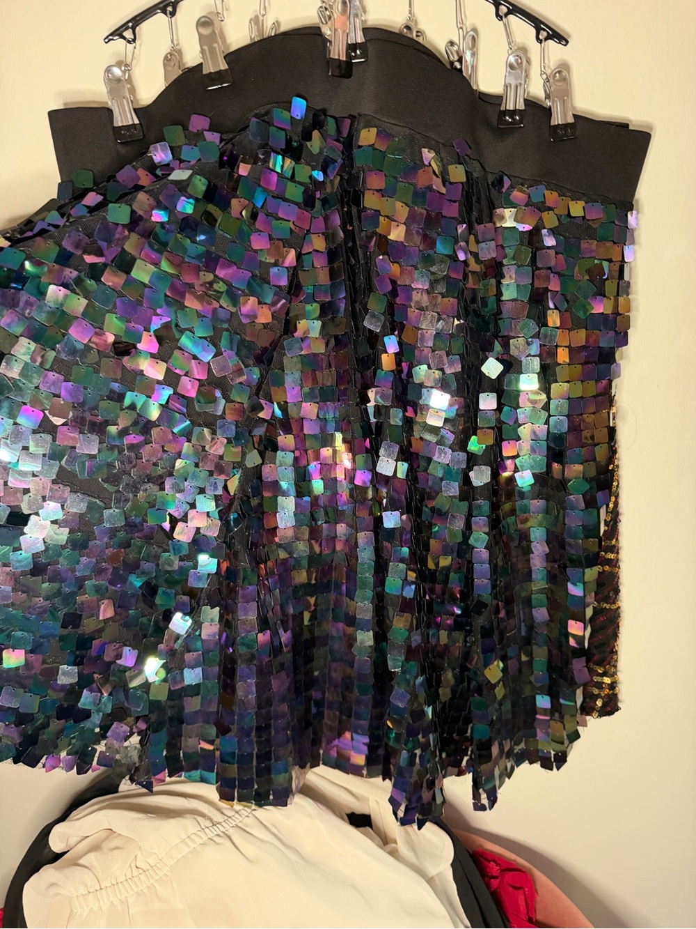 Torrid Oil Slick Sequin A-Line Mini Skirt Sz 3 NWT - Picture 5 of 6